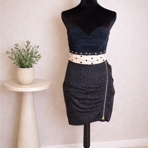 Sonia by Sonia Rykiel Black and White Polka Dot Skirt